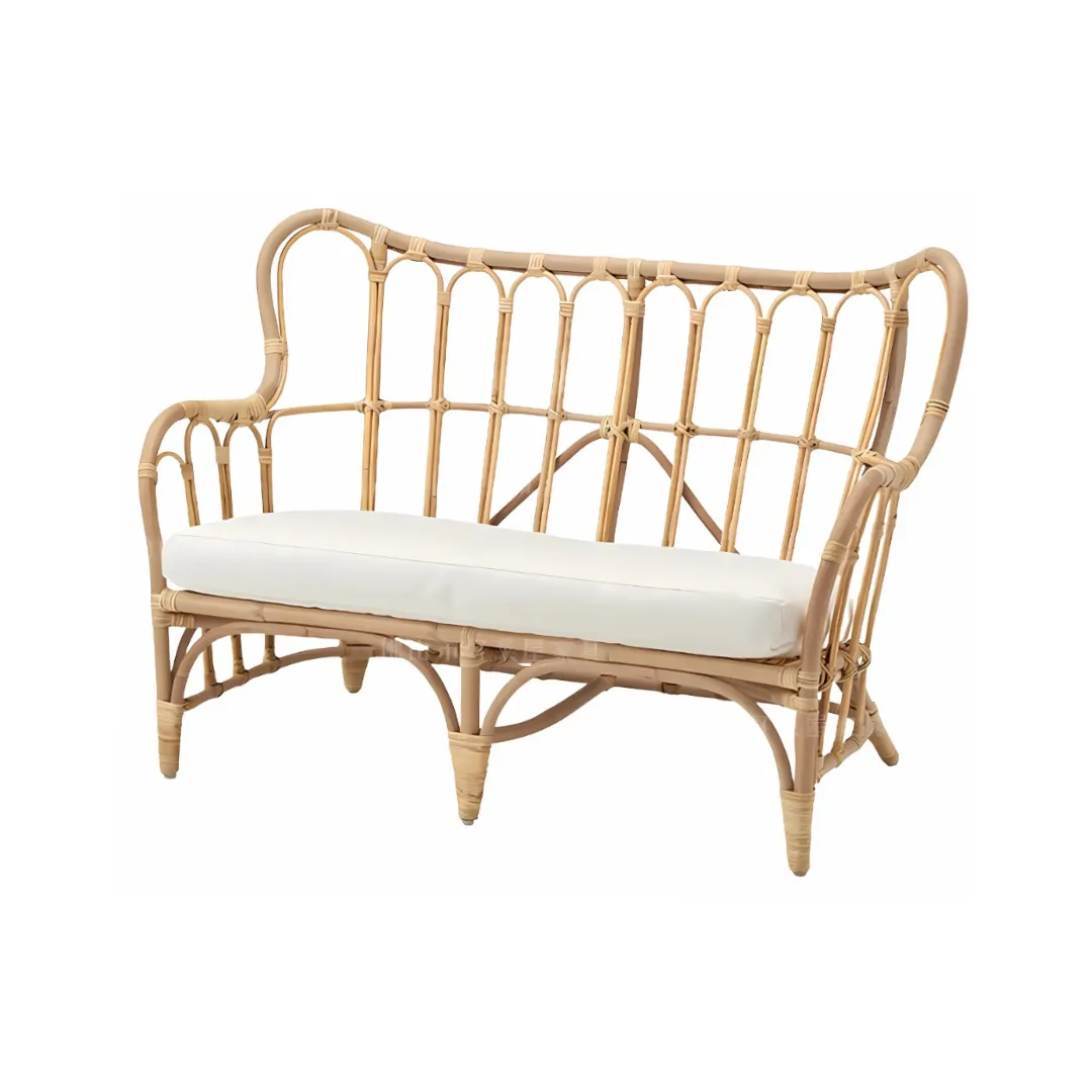 SILL061 SOFÁ BAMBÚ 2 PLAZAS (incluye cojín blanco)