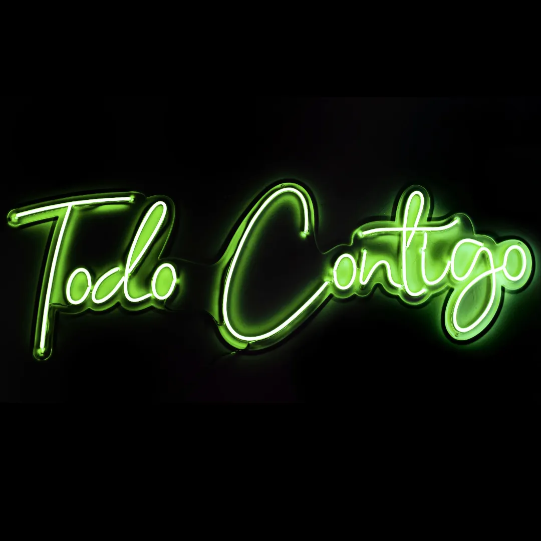 ILU019 LUZ NEON: "TODO CONTIGO" (RGB) 143X53CM