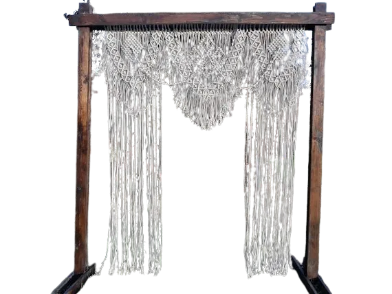 EST021 ARCO RECTANGULAR MACRAME BEIGE (2,30 CM ALTURA X 2,80 CM LARGO)