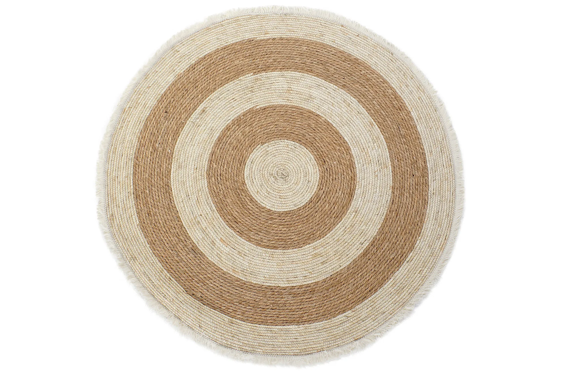 ATRE078 ALFOMBRA FIBRA FLECOS NATURAL Y BLANCO 100CM