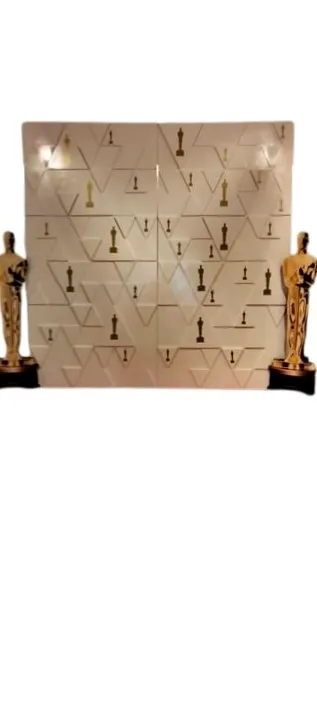 ATRE019 PANEL BLANCO RELIEVE TRIANGULOS 2,40X2,20