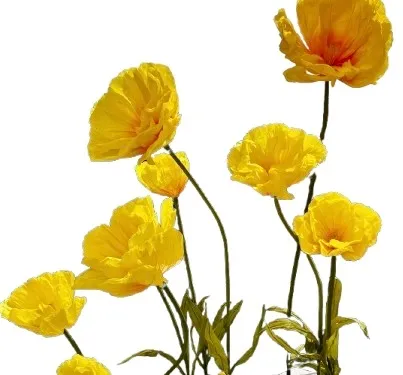 ATRE336 FLOR AMAPOLA GIGANTE AMARILLA