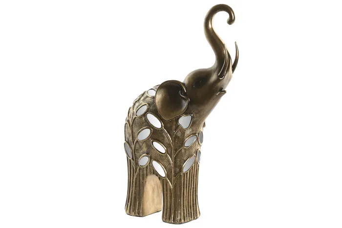FIGURA RESINA ELEFANTE COLOR BRONCE 22.5X10.5X37.5