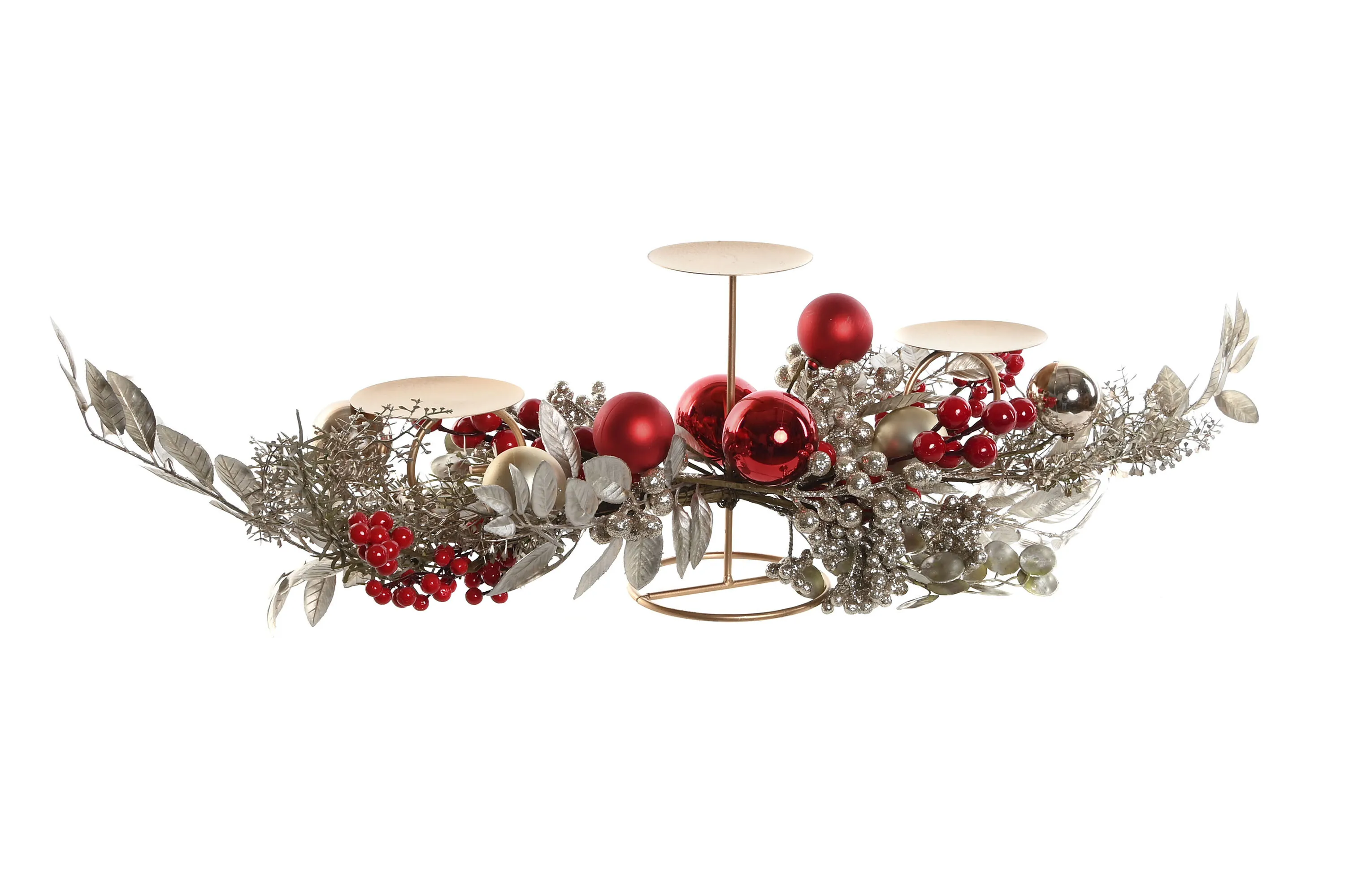 NAV005 CENTRO DE MESA METAL ROJO 70X30X20