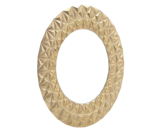 ATRE091 ESPEJO CIRCULAR DORADO RELIEVE