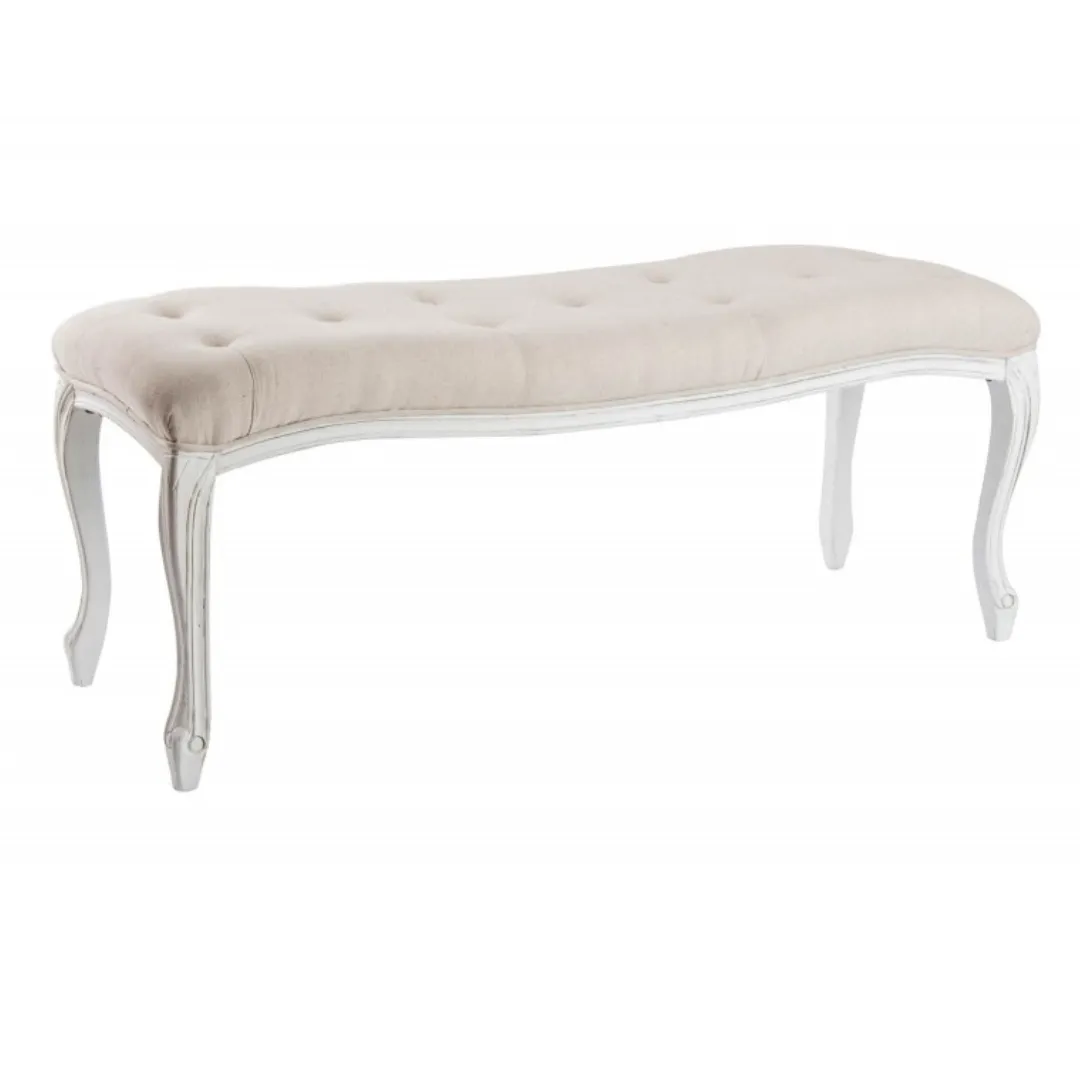 SILL080 DESCALZADORA CAPITONÉ BLANCO 120 X 40 X 48CM 