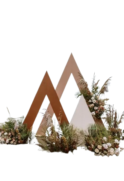 EST028 ESTRUCTURA MADERA SET 3 TRIÁNGULOS TAMAÑO GRANDE (280 ALTURA)