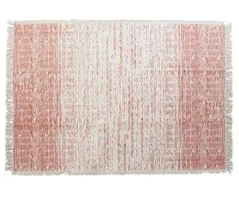 ALFOMBRA ALGODÓN FLECOS DETALLES NARANJAS 240CMX160CM 