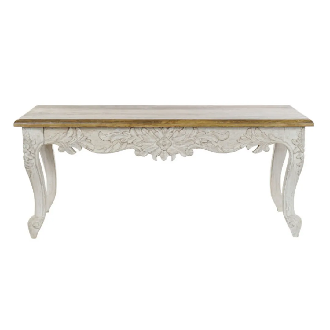 MOB001 MESA CENTRO MADERA Y BLANCO 60X120CM