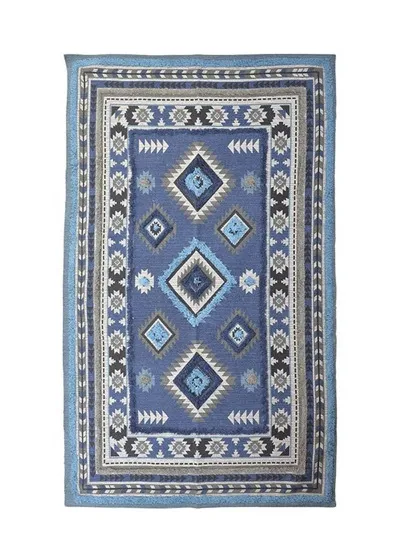 ATRE072 ALFOMBRA BOHO AZUL 180X120CM