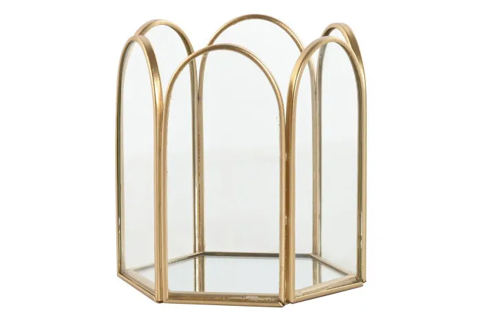 ATRE150-EMD JOYERO CRISTAL Y DORADO OVALOS 9,2X8,2X9,5CM