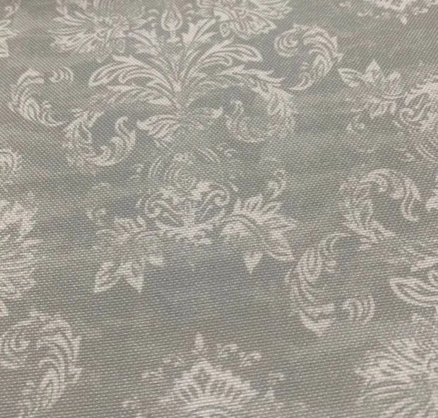 MANT024 MANTEL ESTAMPADO BARROCO GRIS RECTANGULAR 320X240CM