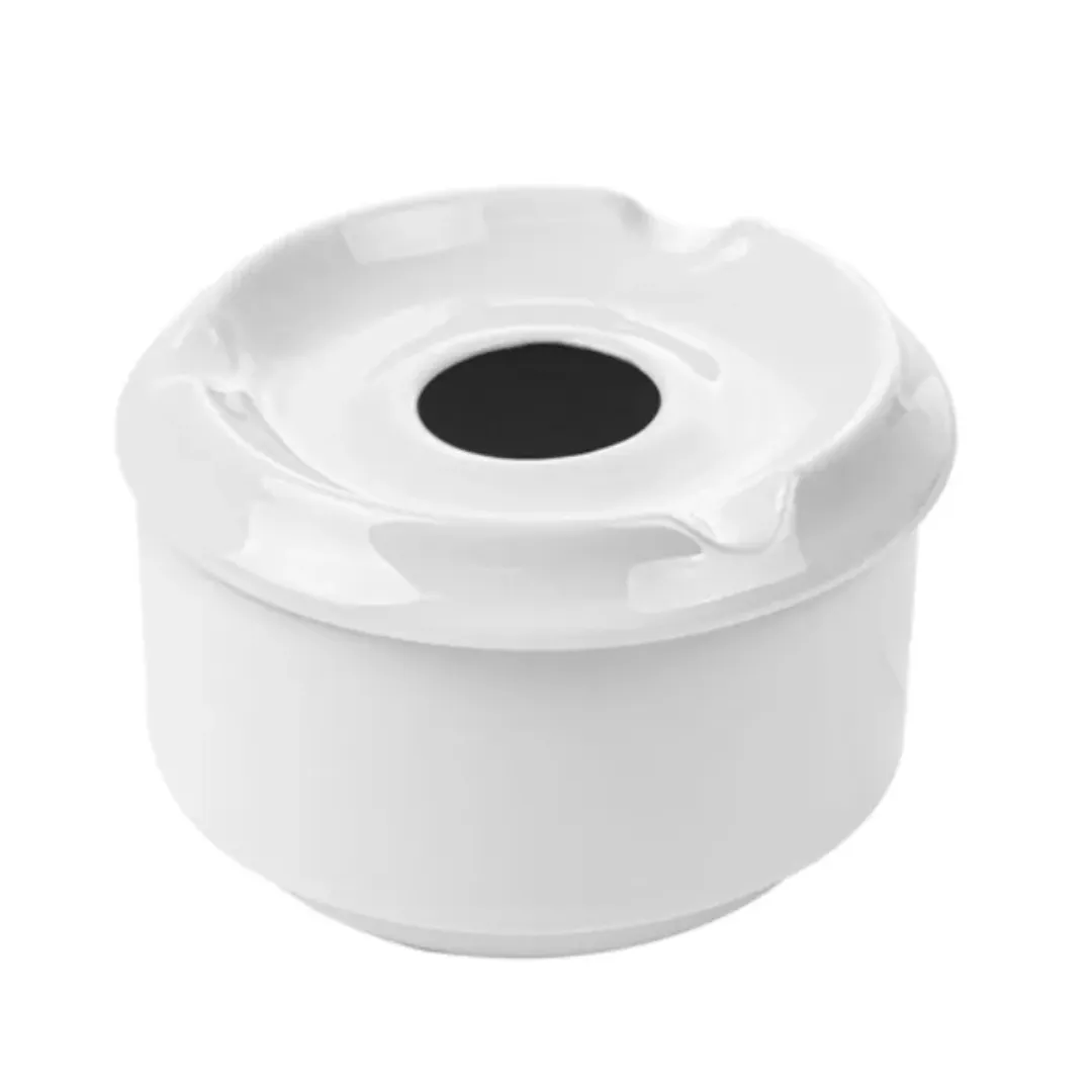 MEN101 CENICERO CERAMICA BLANCO CON TAPA