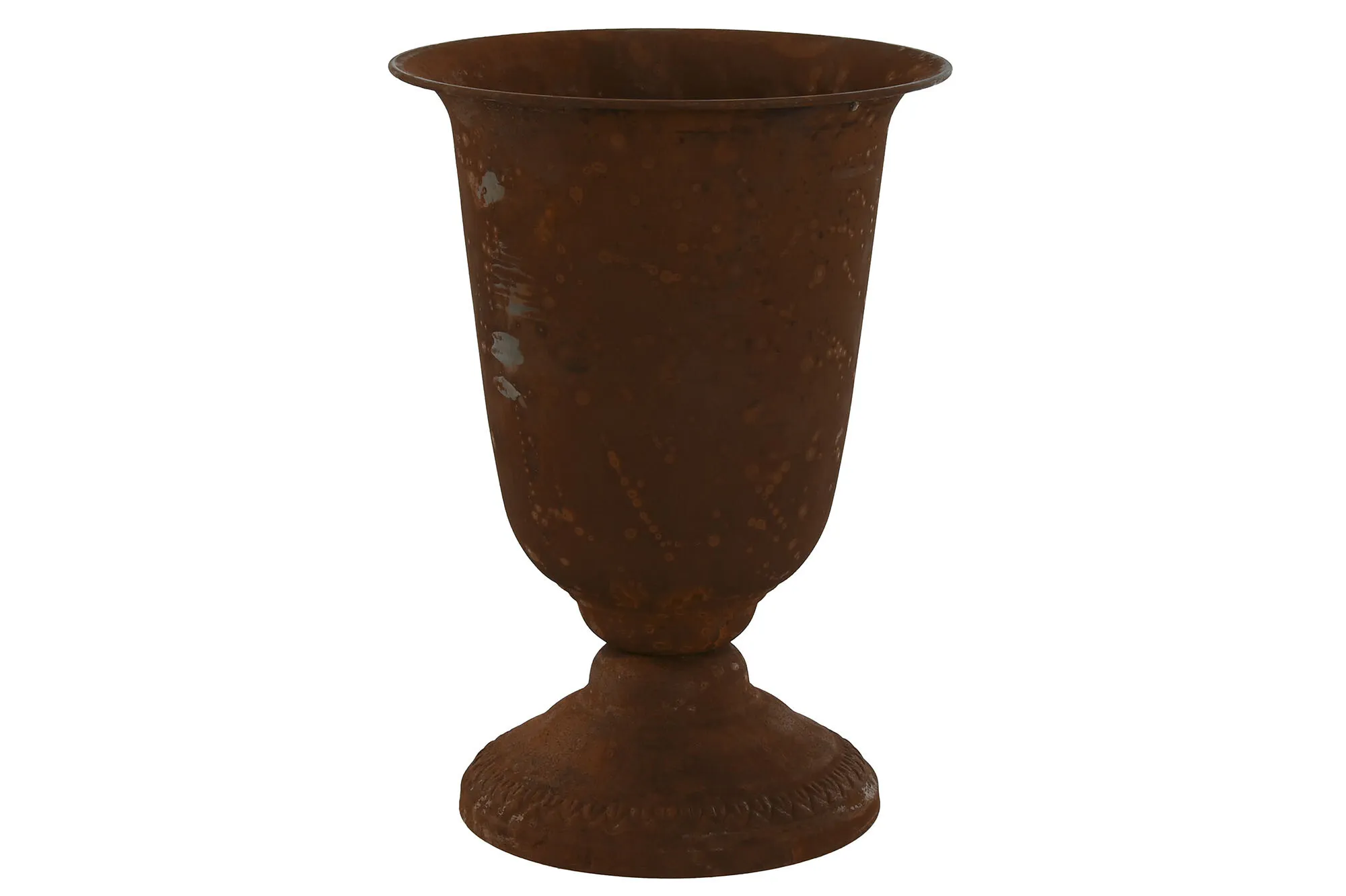 MACETERO METAL EFECTO OXIDO  ALTO 24X24X33CM