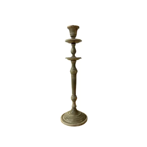 ATRE252 CANDELABRO CERÁMICA GRIS (UNA VELA)