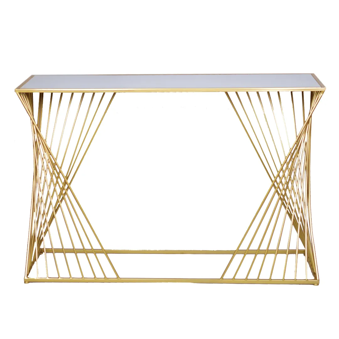 MOB041 CONSOLA DORADO Y CRISTAL