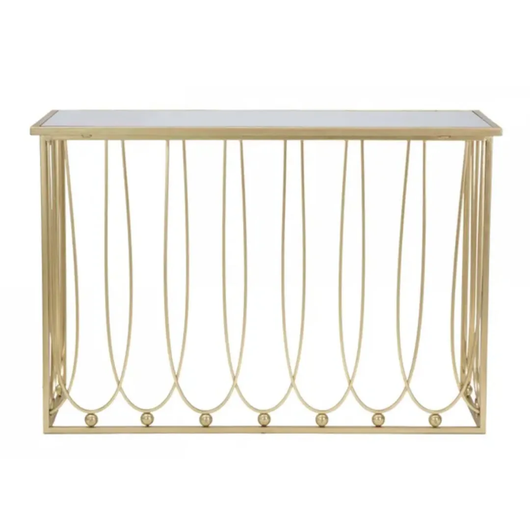 MOB039 CONSOLA ESPEJO DORADO