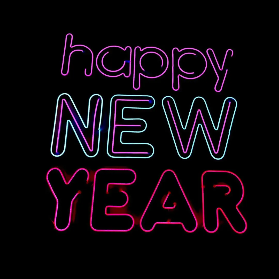 ILU034 NEÓN "HAPPY NEW YEAR" 112X104CM