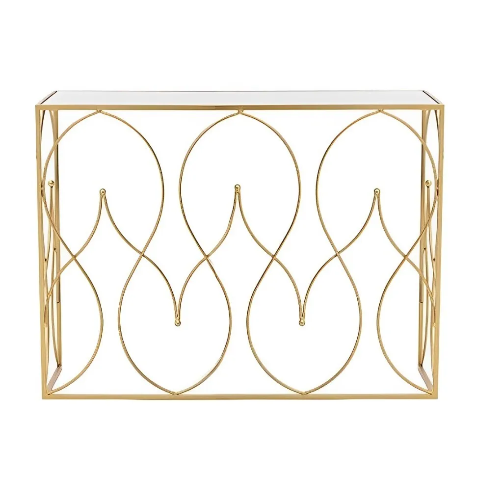 MOB040 CONSOLA ESPEJO DORADO