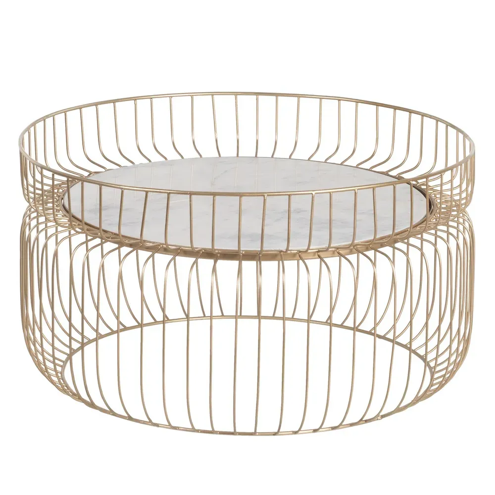 MOB016 MESITA AUXILIAR HIERRO MÁRMOL