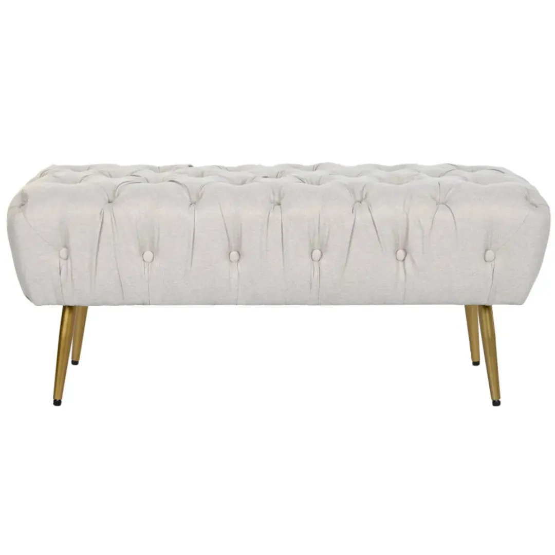 SILL085 DESCALZADORA CAPITONÉ BLANCO PATAS DORADAS