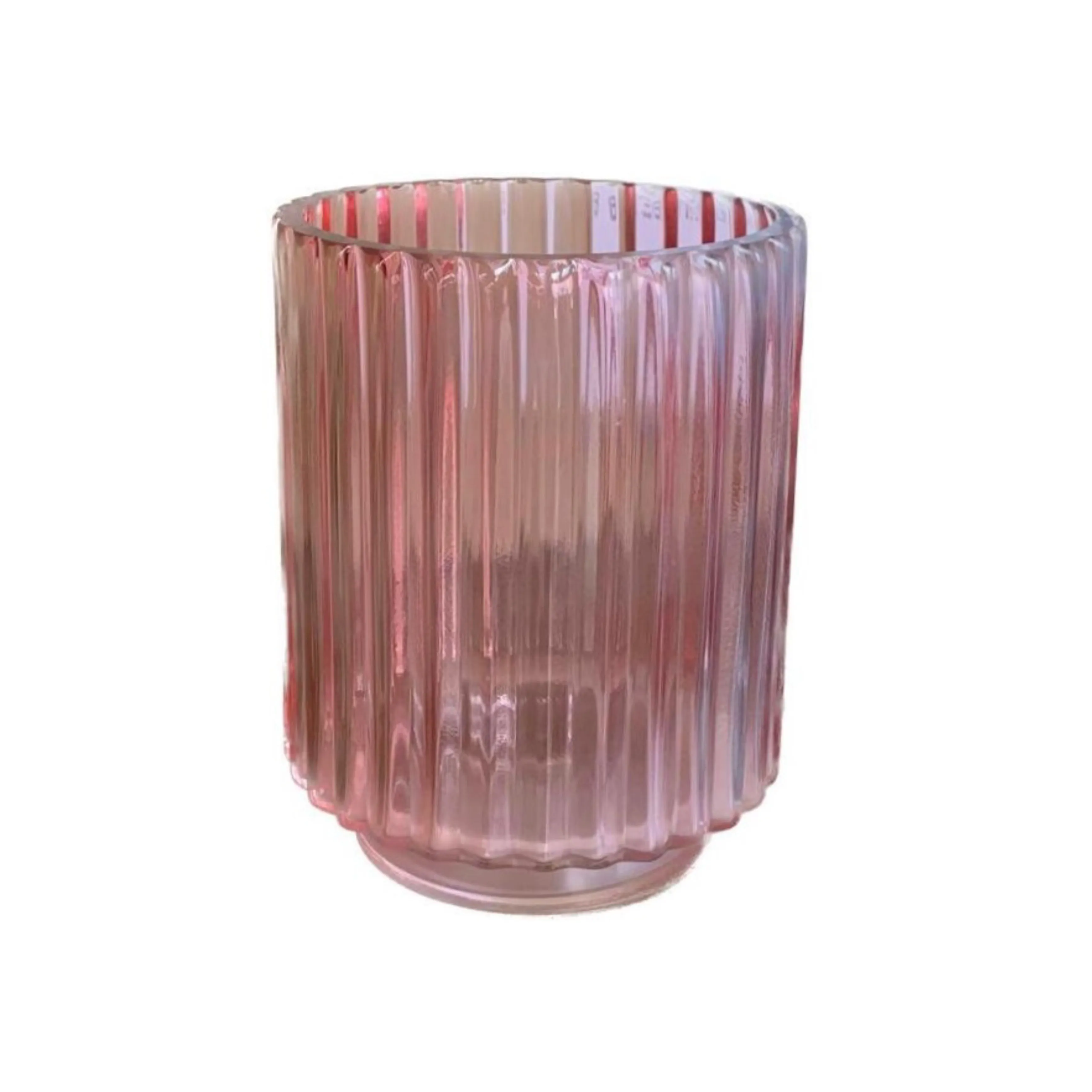 ATRE193 JARRÓN FLUOR ROSA MODELO BAJO 12X12X16CM