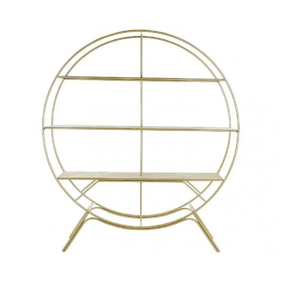 MOB080 ESTANTERÍA CIRCULAR DORADA (160X40X179,5)