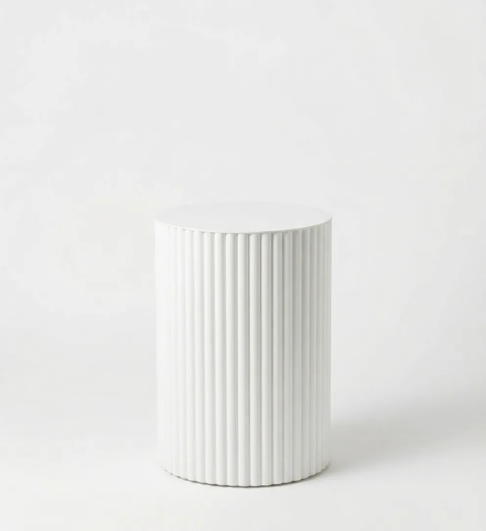 CILINDRO BLANCO MÁRFIL CON DISEÑO RAYADO 50CM