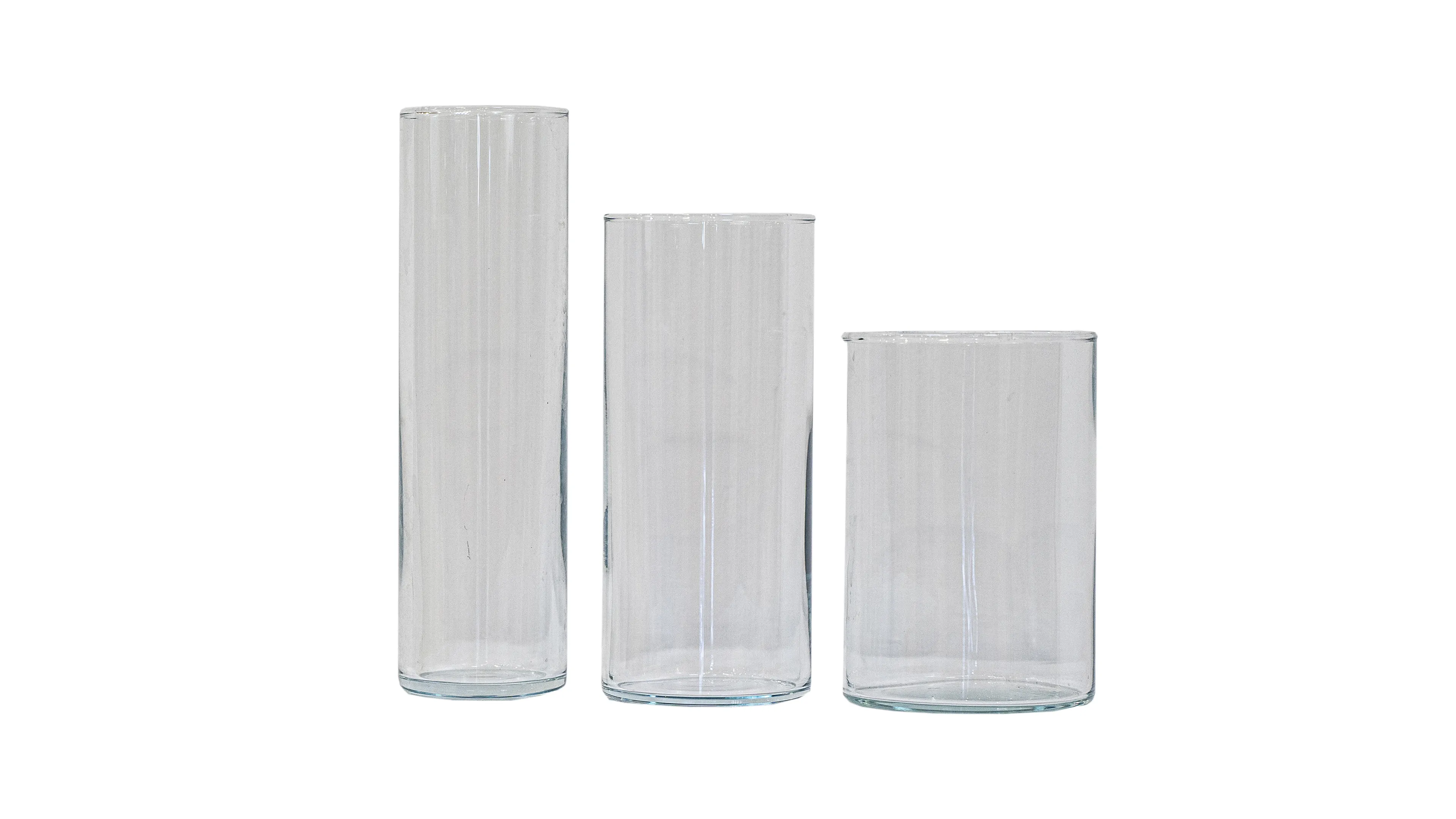 ATRE122 SET 3 CILINDROS CRISTAL ALTOS 