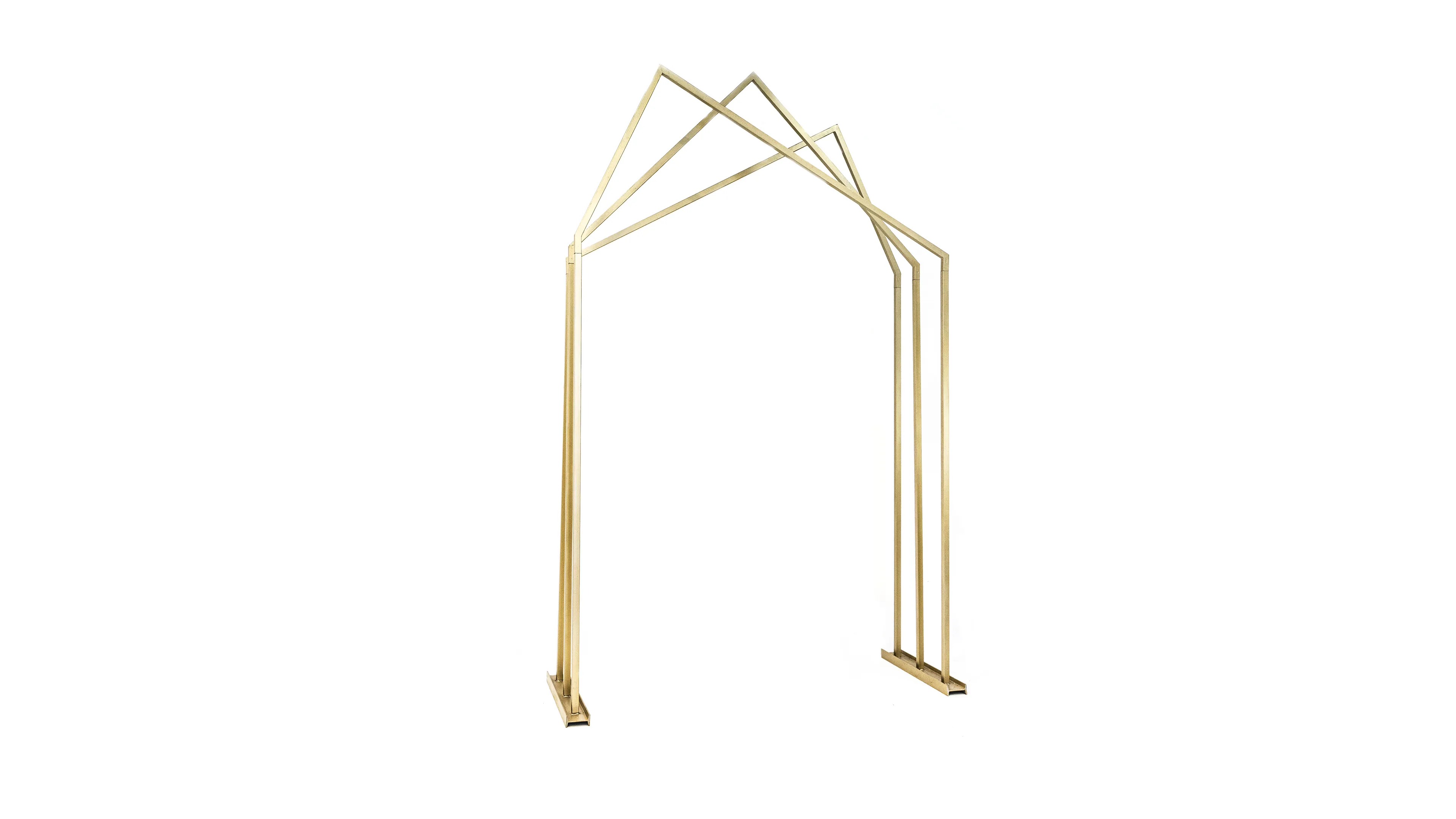 EST008 ARCO METÁLICO DORADO 3 PUNTOS 3,05 x 1,80 CM