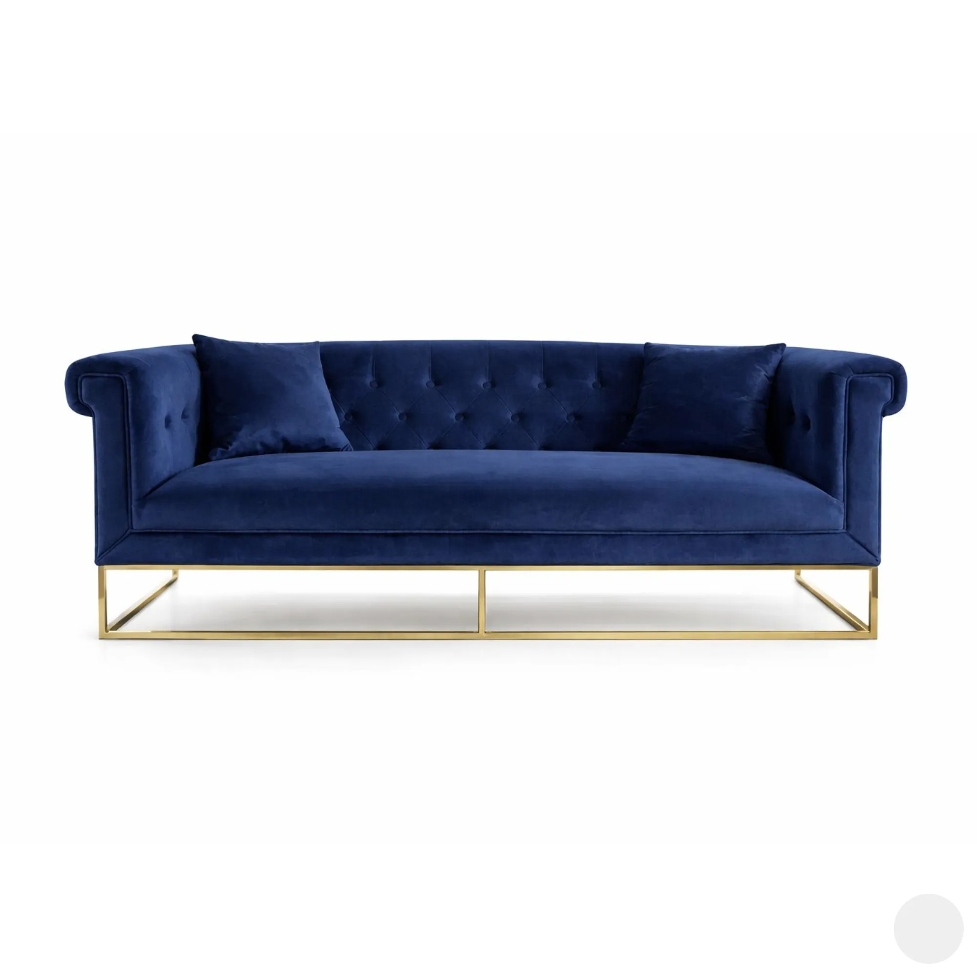 SOFÁ VELVET AZUL ROYAL (INCLUYE 2 COJINES)