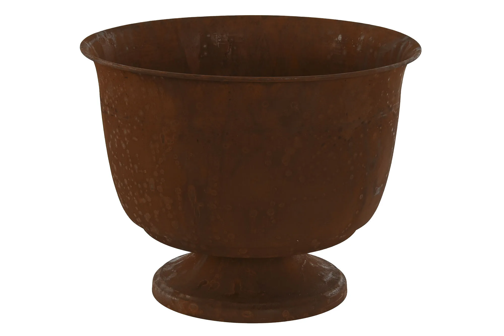 MACETERO METAL EFECTO OXIDO BAJO 30X30X23CM