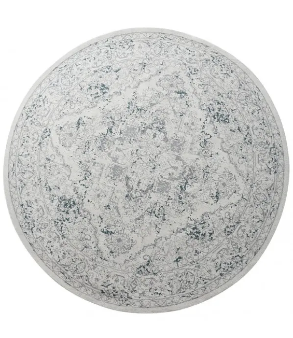 ATRE083 ALFOMBRA  CIRCULAR TAJ MAHAL AZUL 200CM