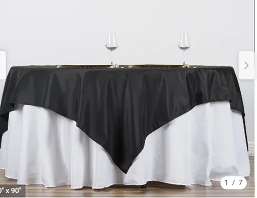 90 x 90 Linen - BLACK