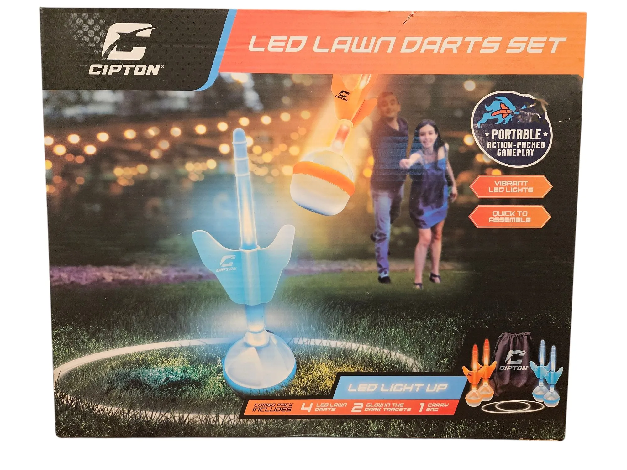 Glow in the dark LED lawn darts