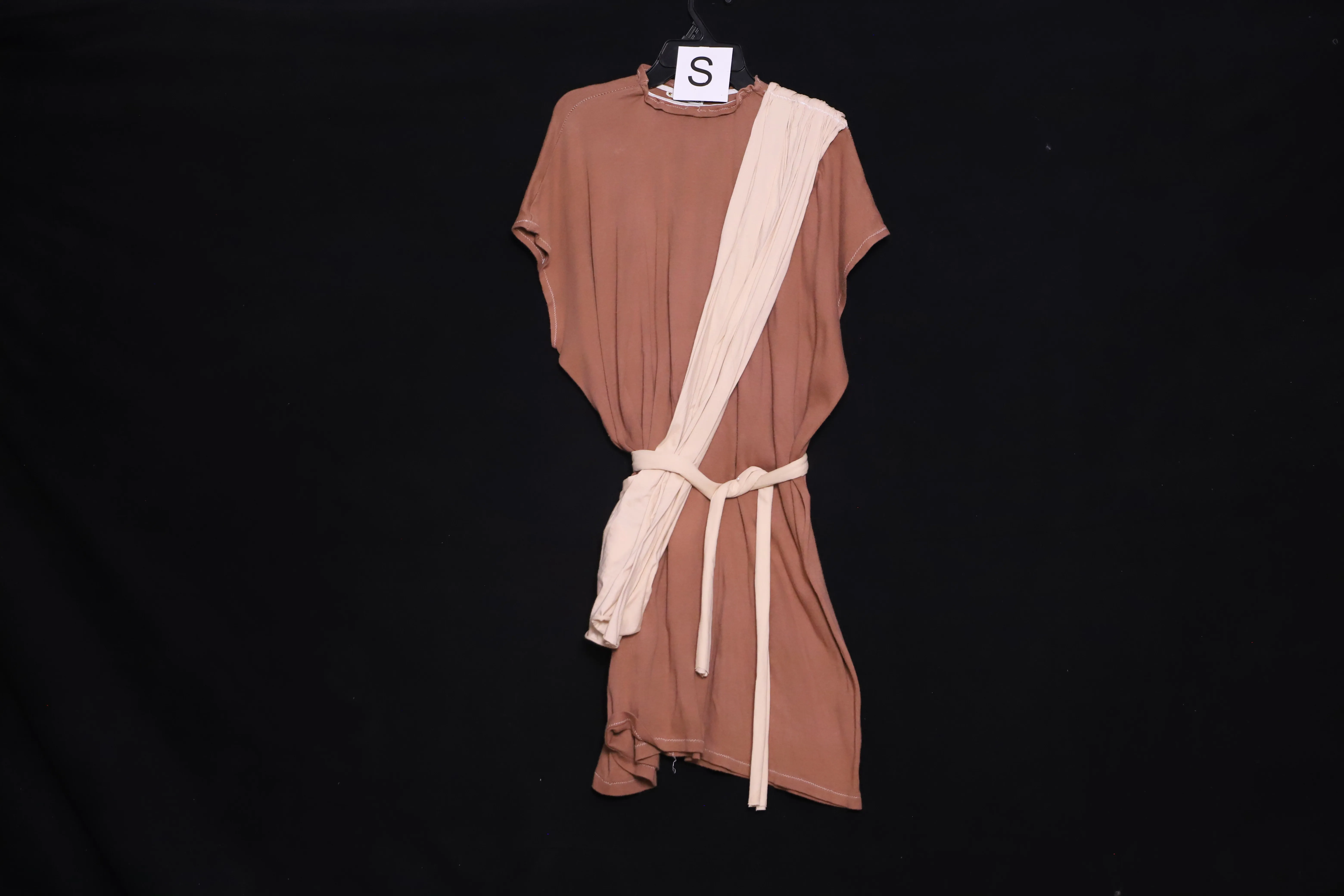 Verkleidung S mit Schärpe, braun-beige ( S0880 )