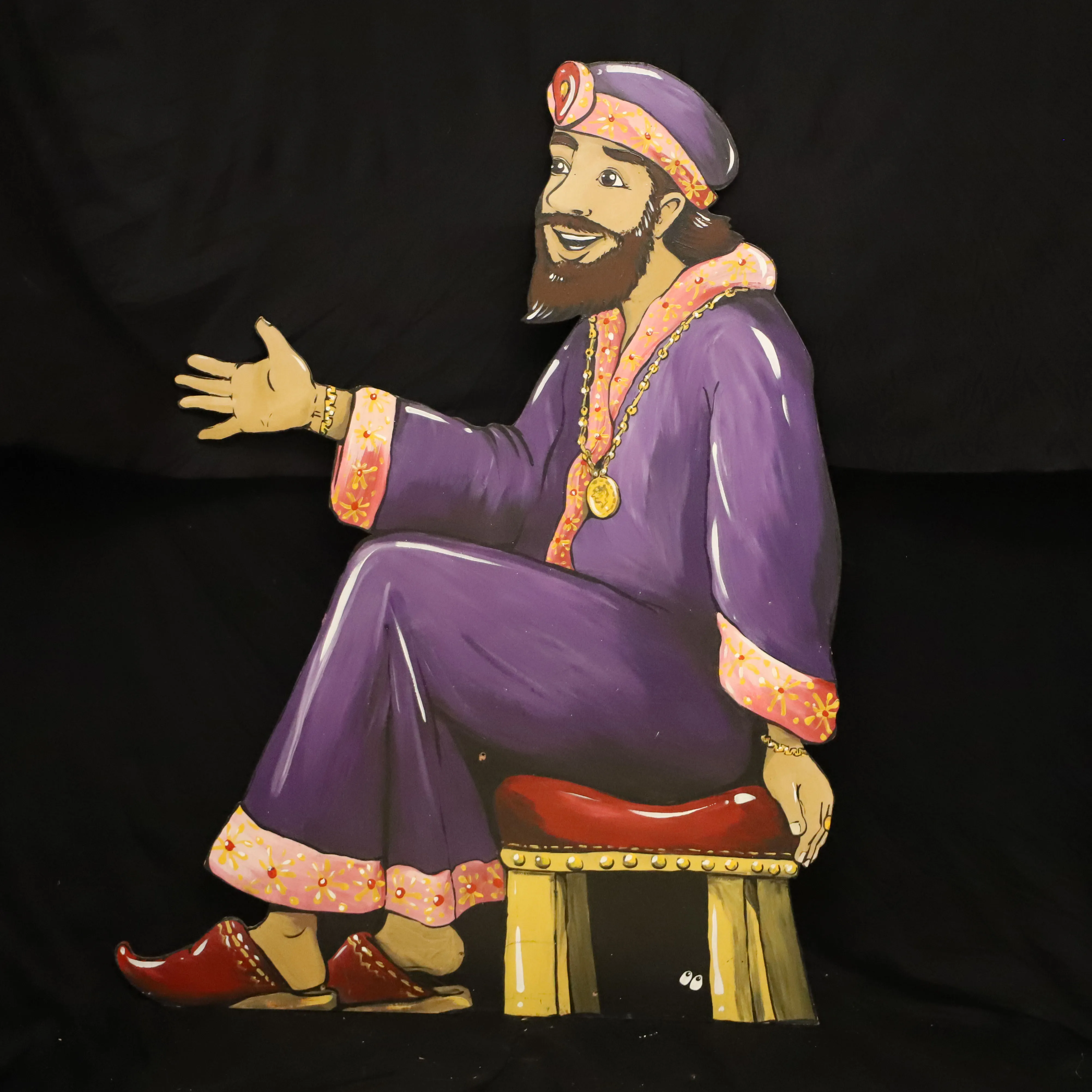 Holz Figur flach, Jünger / Zöllner / reicher Mann (110cm)