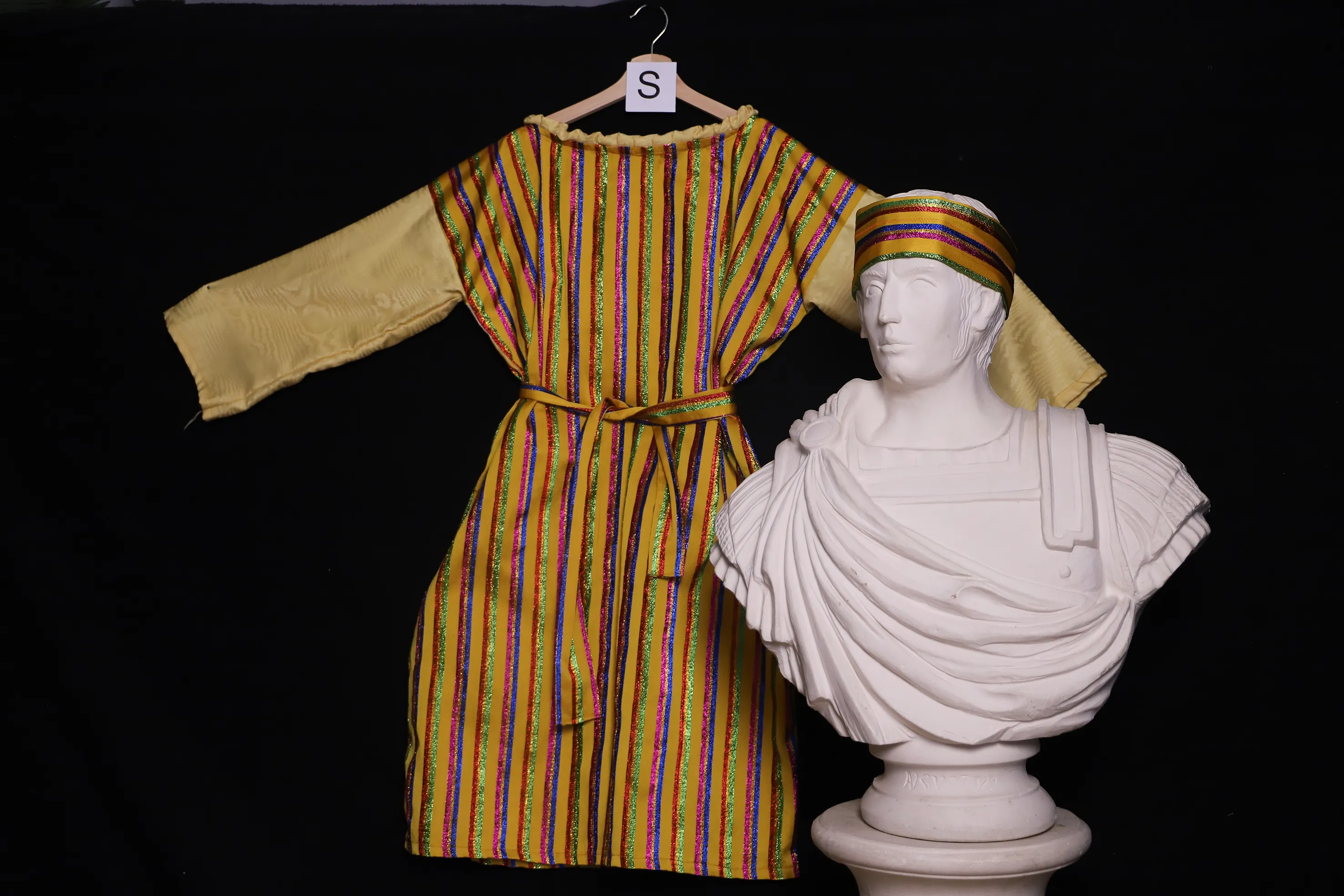 Verkleidung S mit Kopfbedeckung, gold-bunt ( S0350 )