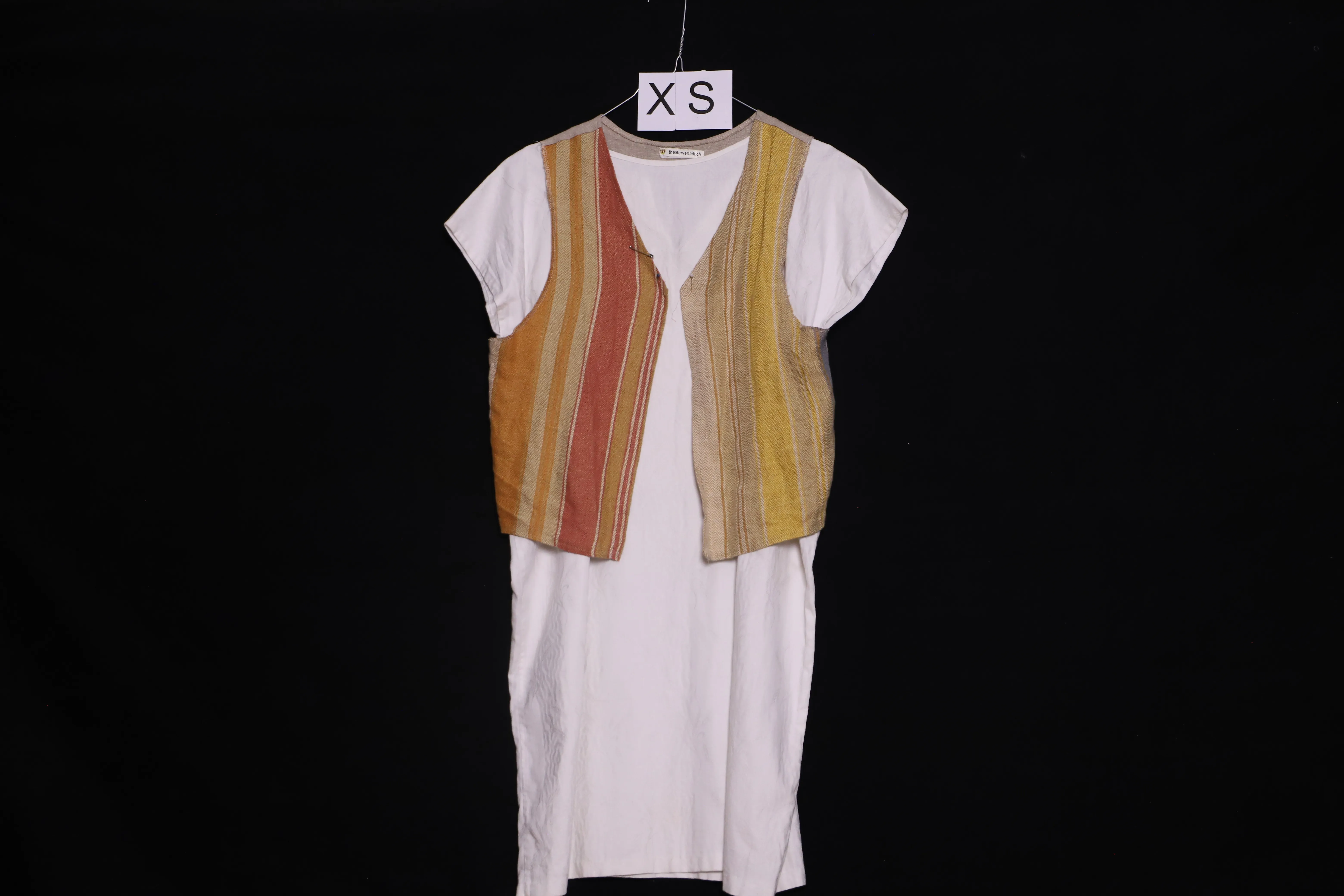 Verkleidung XS mit Veste, weiss-bunt ( XS01111 )