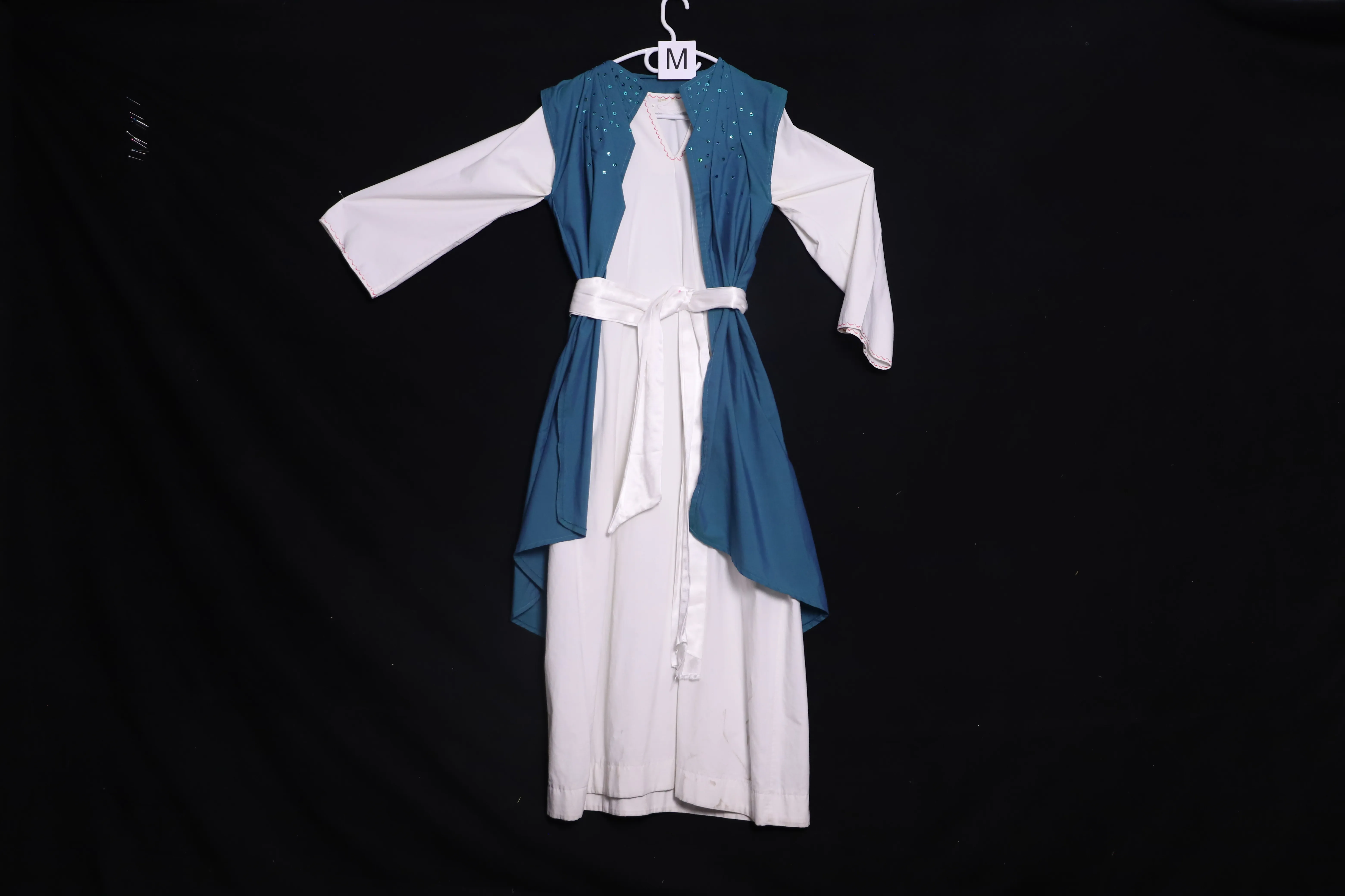 Verkleidung M, weiss-türkis ( M0130 )