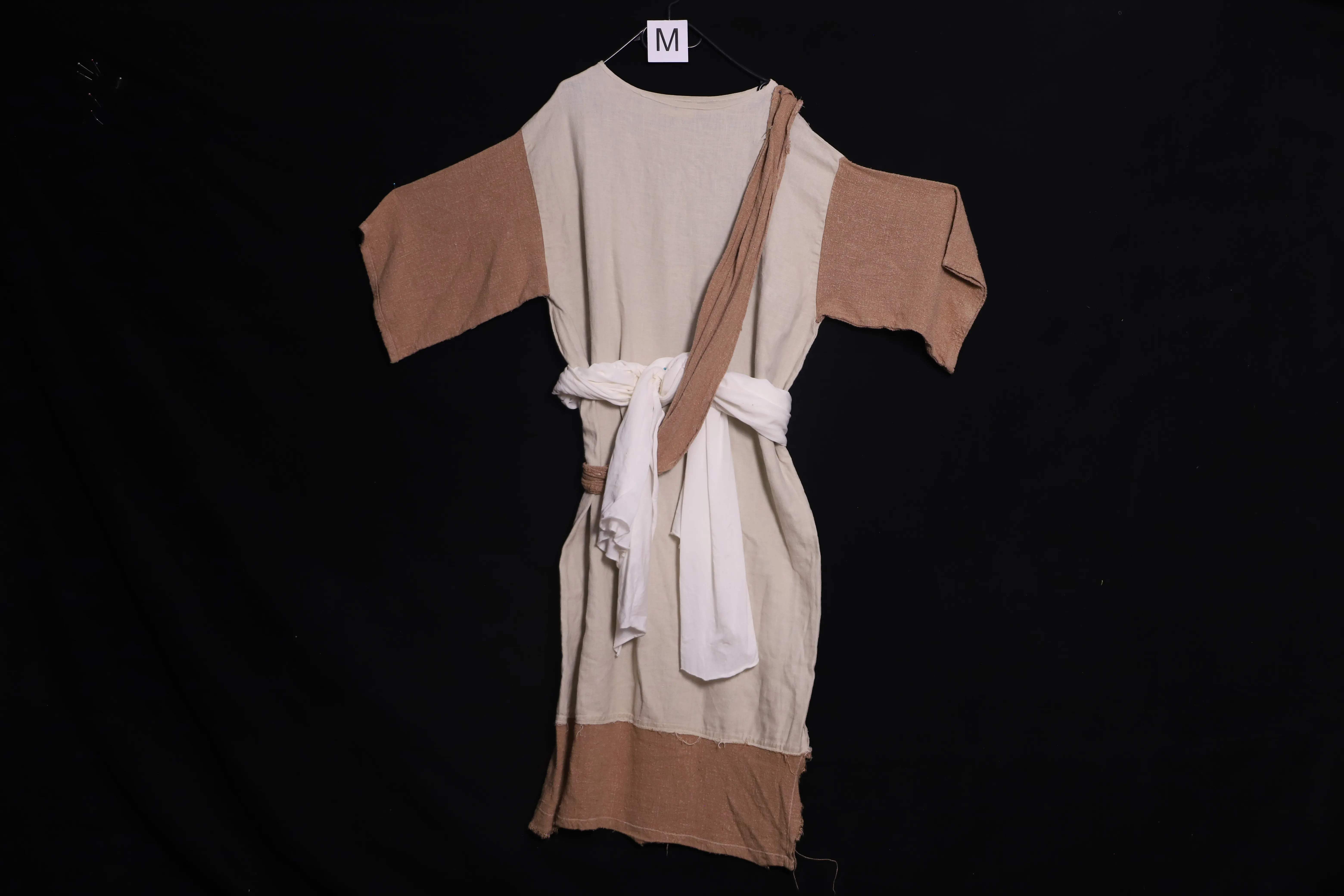 Verkleidung M mit Schärpe, braun-beige ( M0837 )