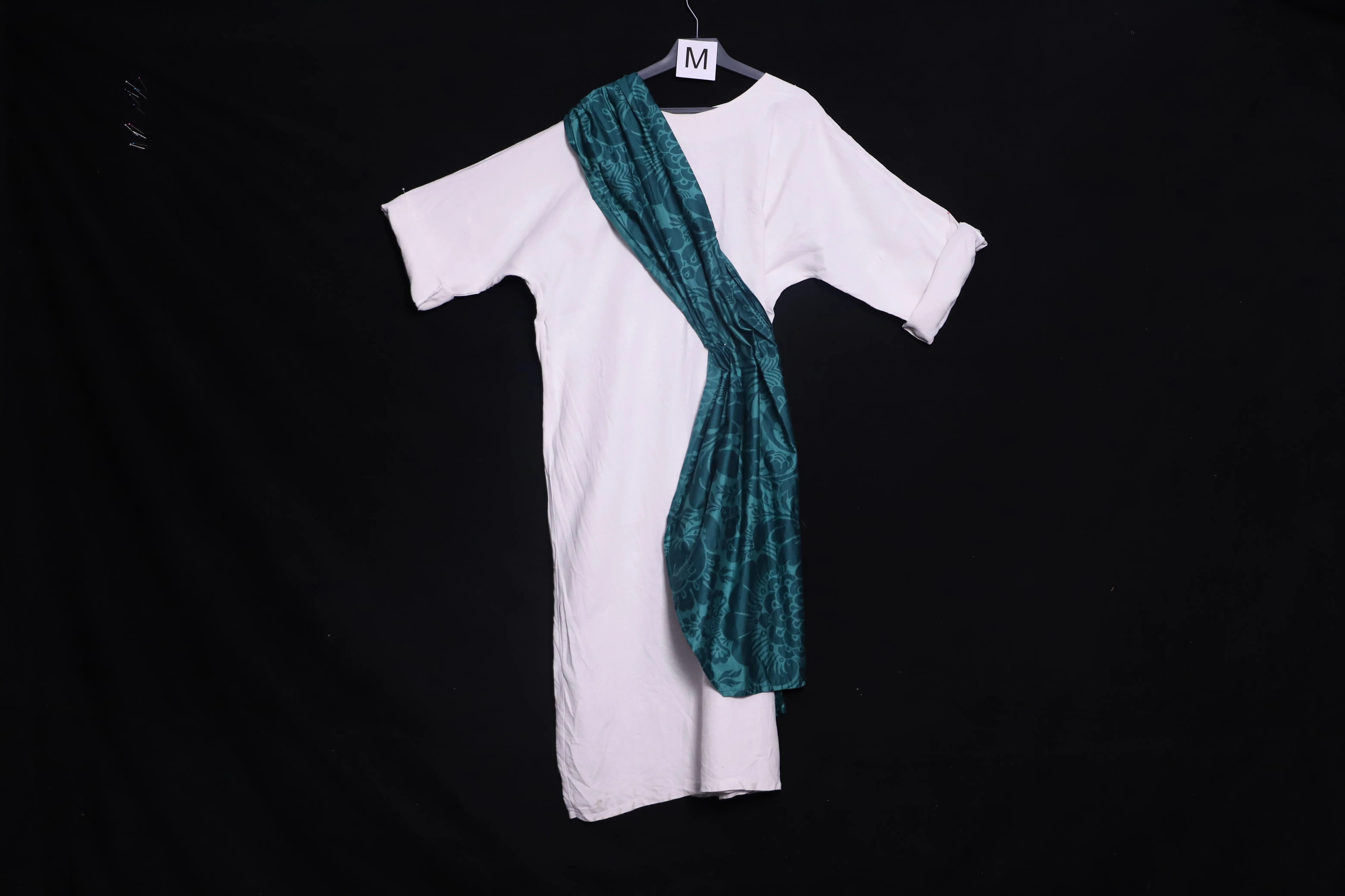 Verkleidung M mit Schärpe, weiss-blau ( M0126 )