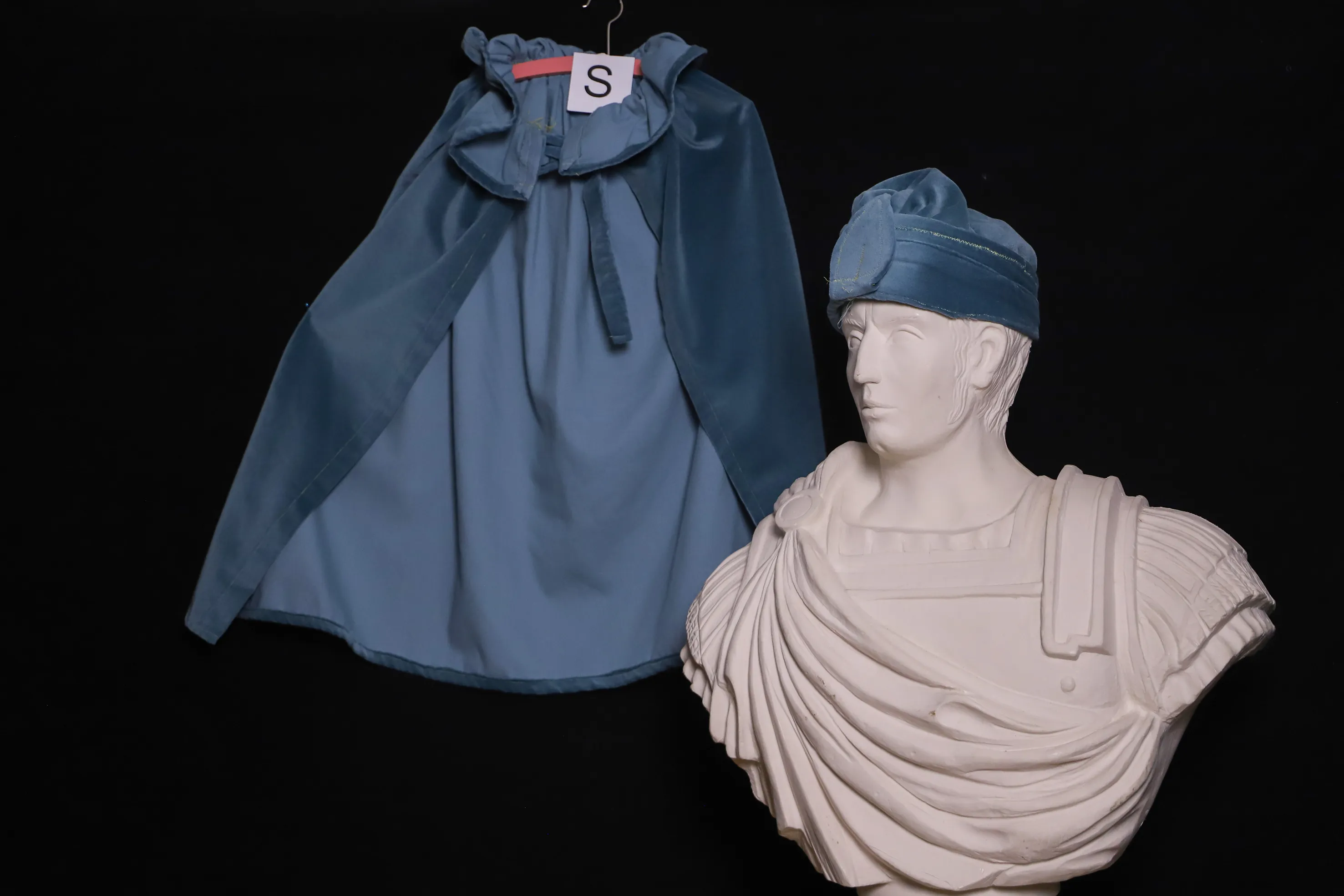 Umhang mit Kopfbedeckung, türkis ( S0678 )