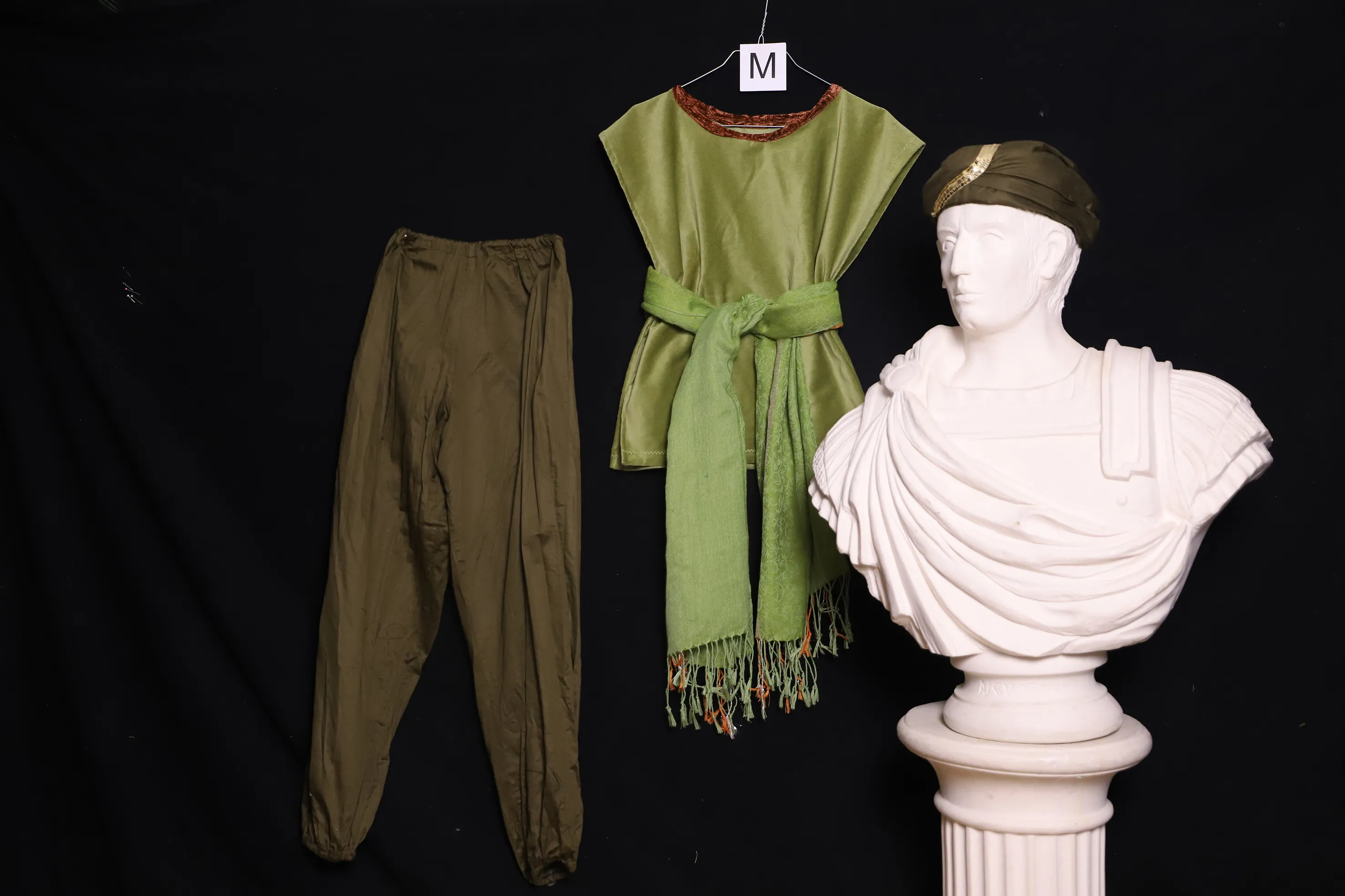 Verkleidung M mit Kopfbedeckung, grün ( M0729 )