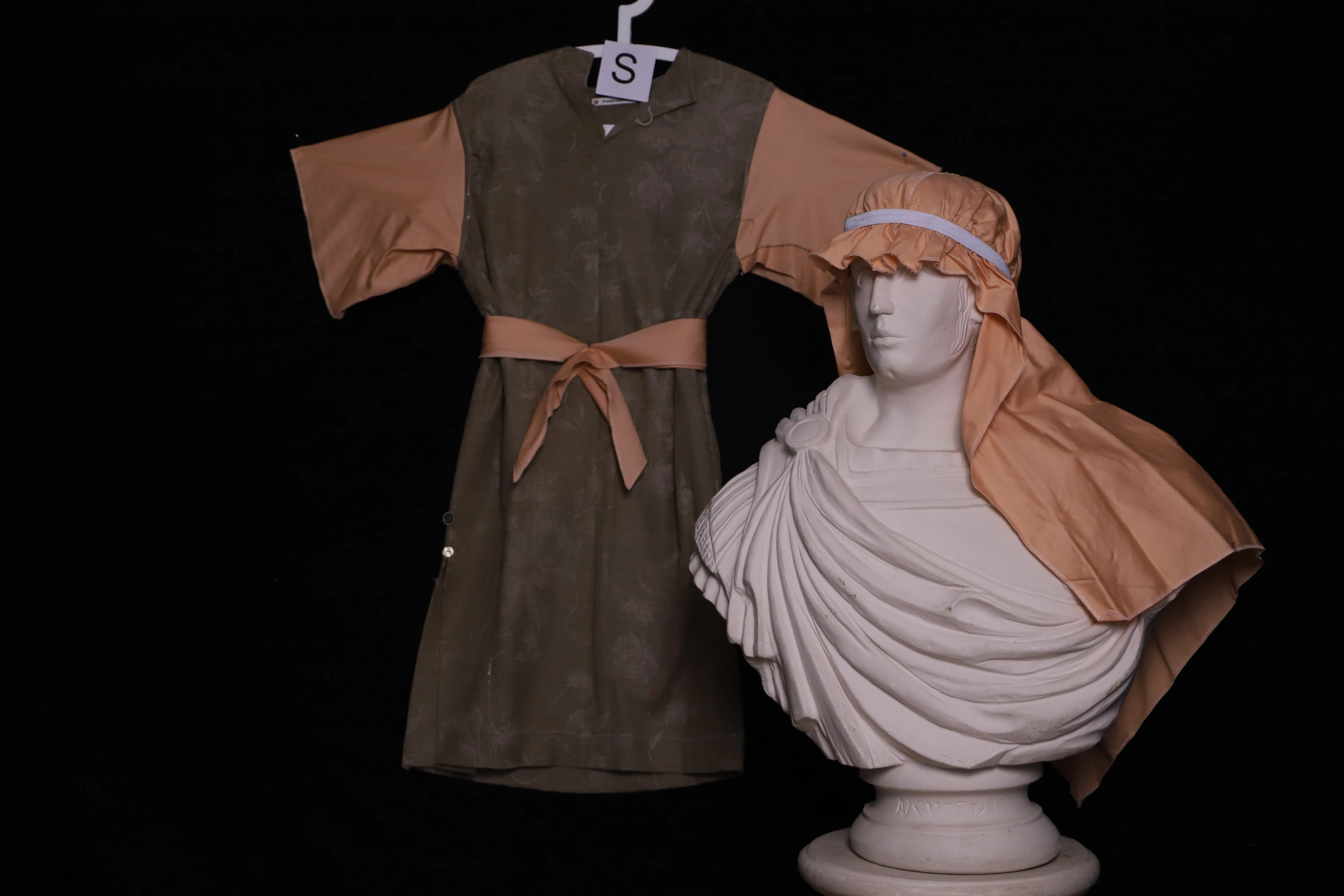 Verkleidung S mit Kopfbedeckung, braun-orange ( S0887 )