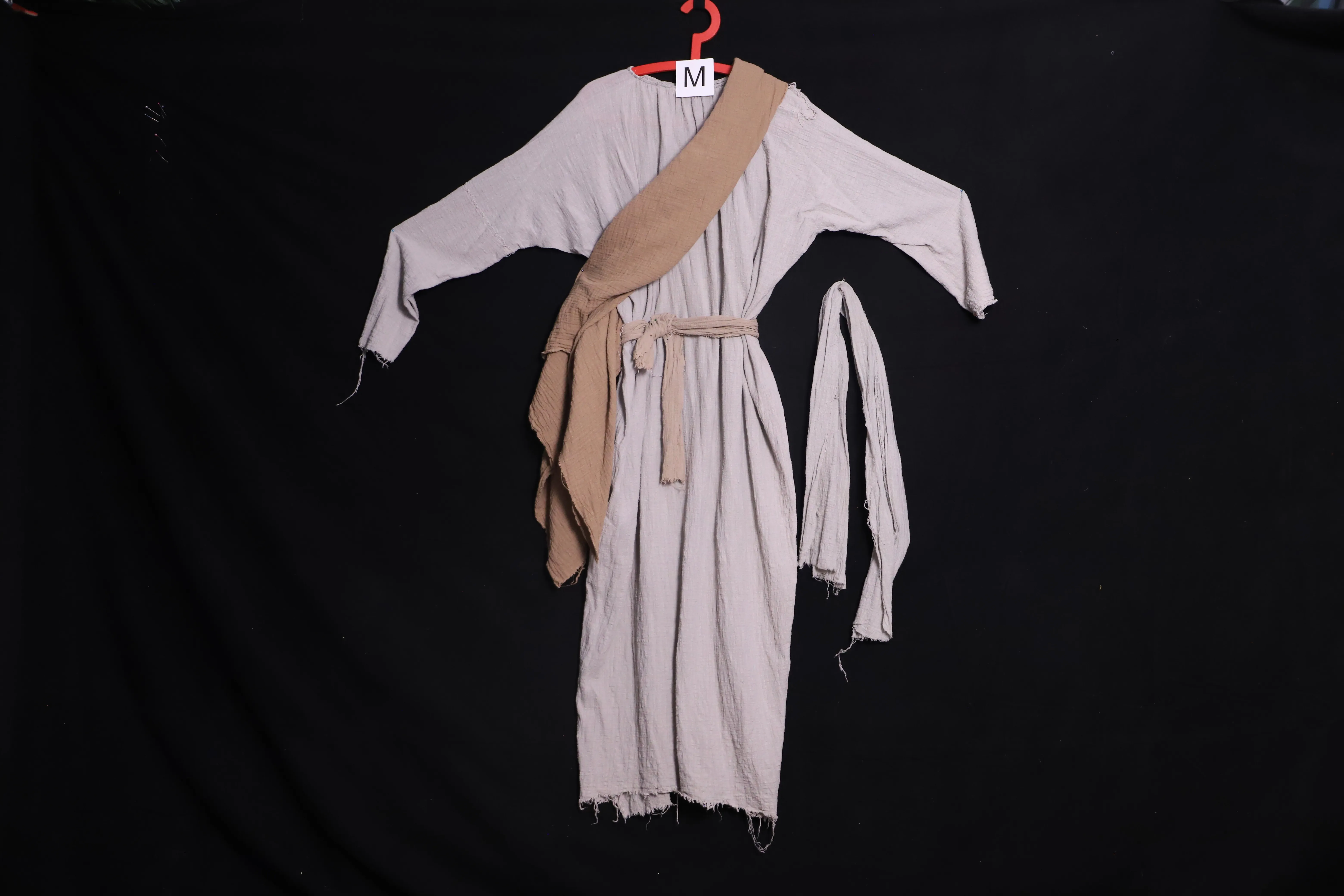 Verkleidung mit Schärpe und Kopfbedeckung, beige ( M0838 )