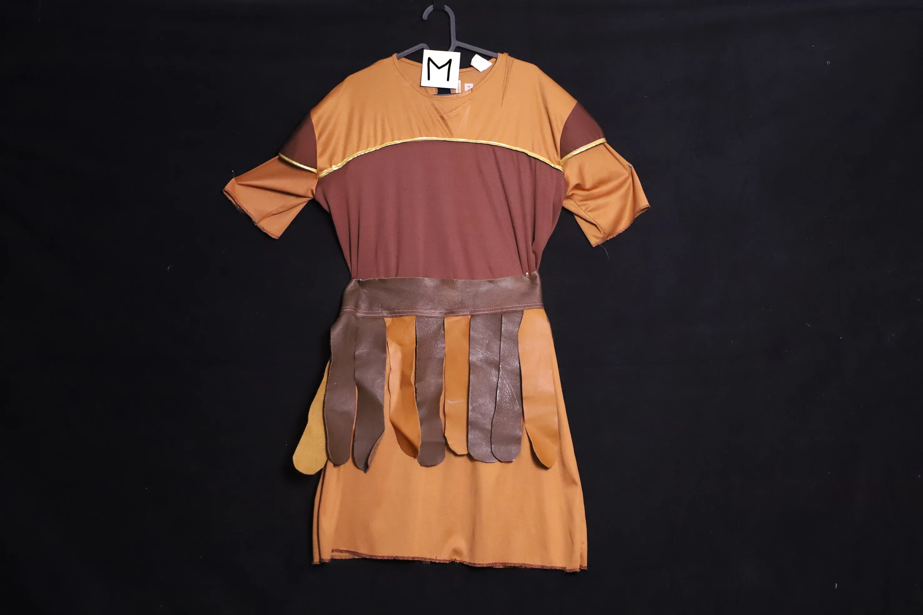 Verkleidung M mit Gürtel, braun-beige ( M0812 )