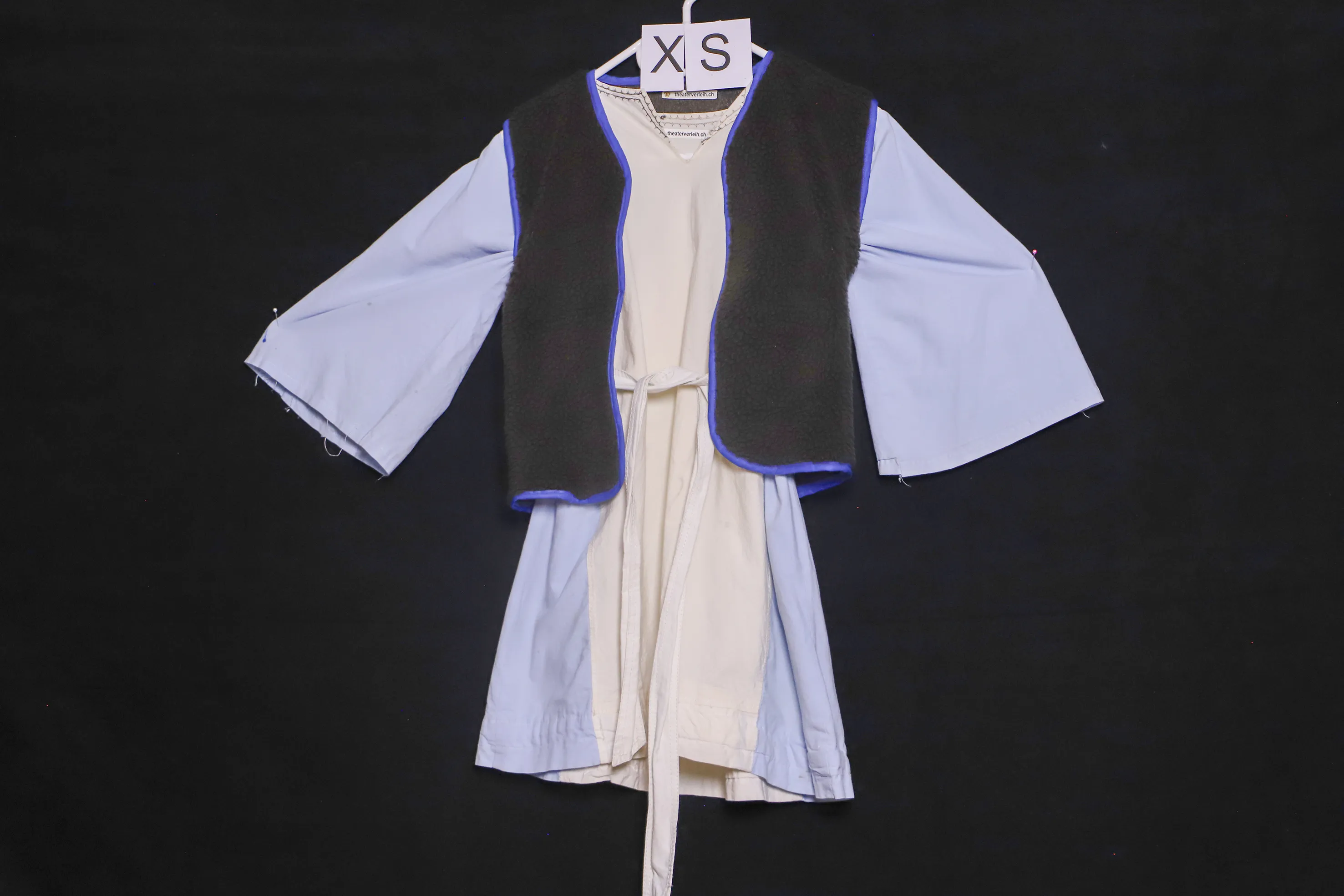 Verkleidung XS mit Veste, blau-weiss-braun ( XS0656 )