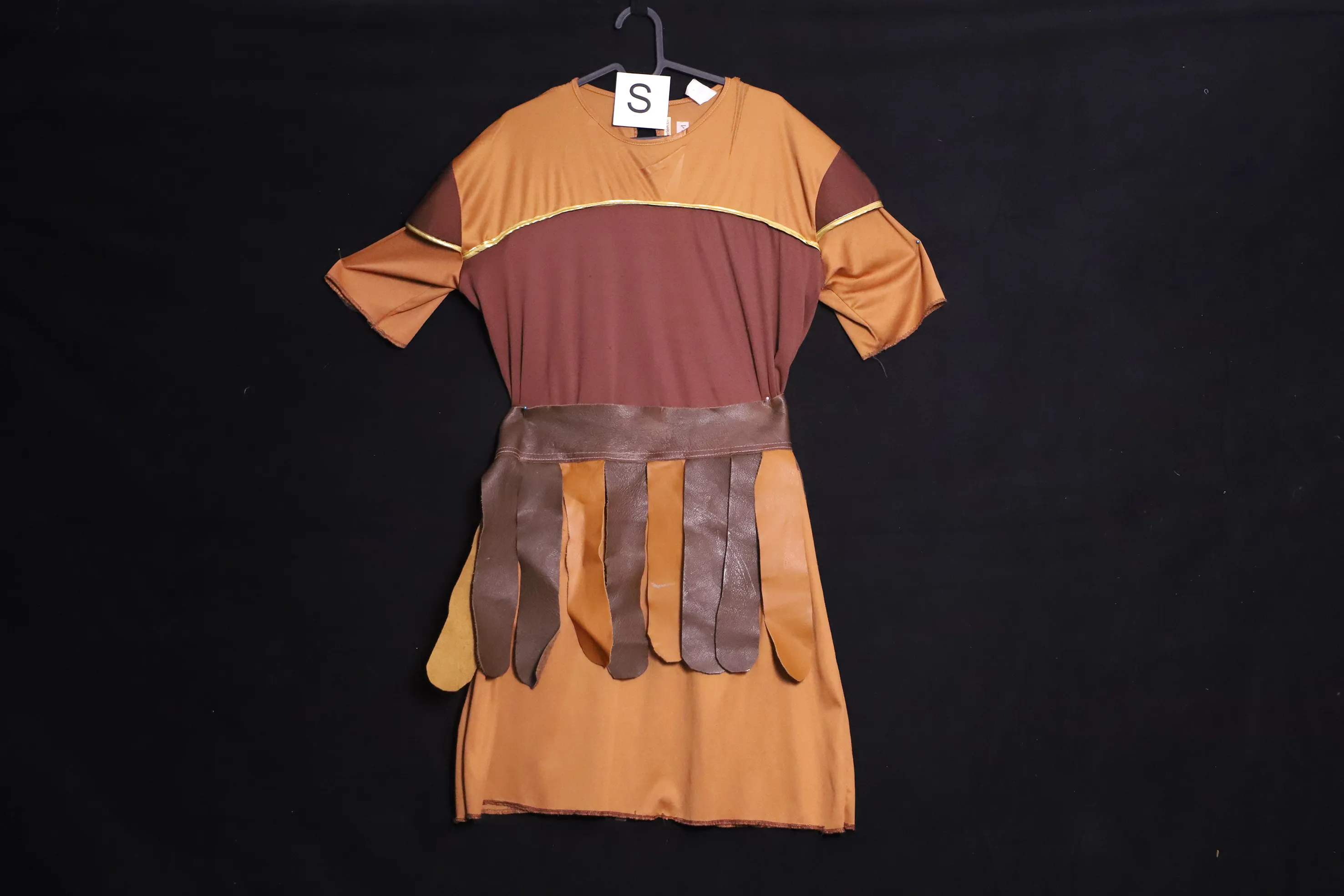 Verkleidung S mit Gürtel, braun-beige ( S0811 )