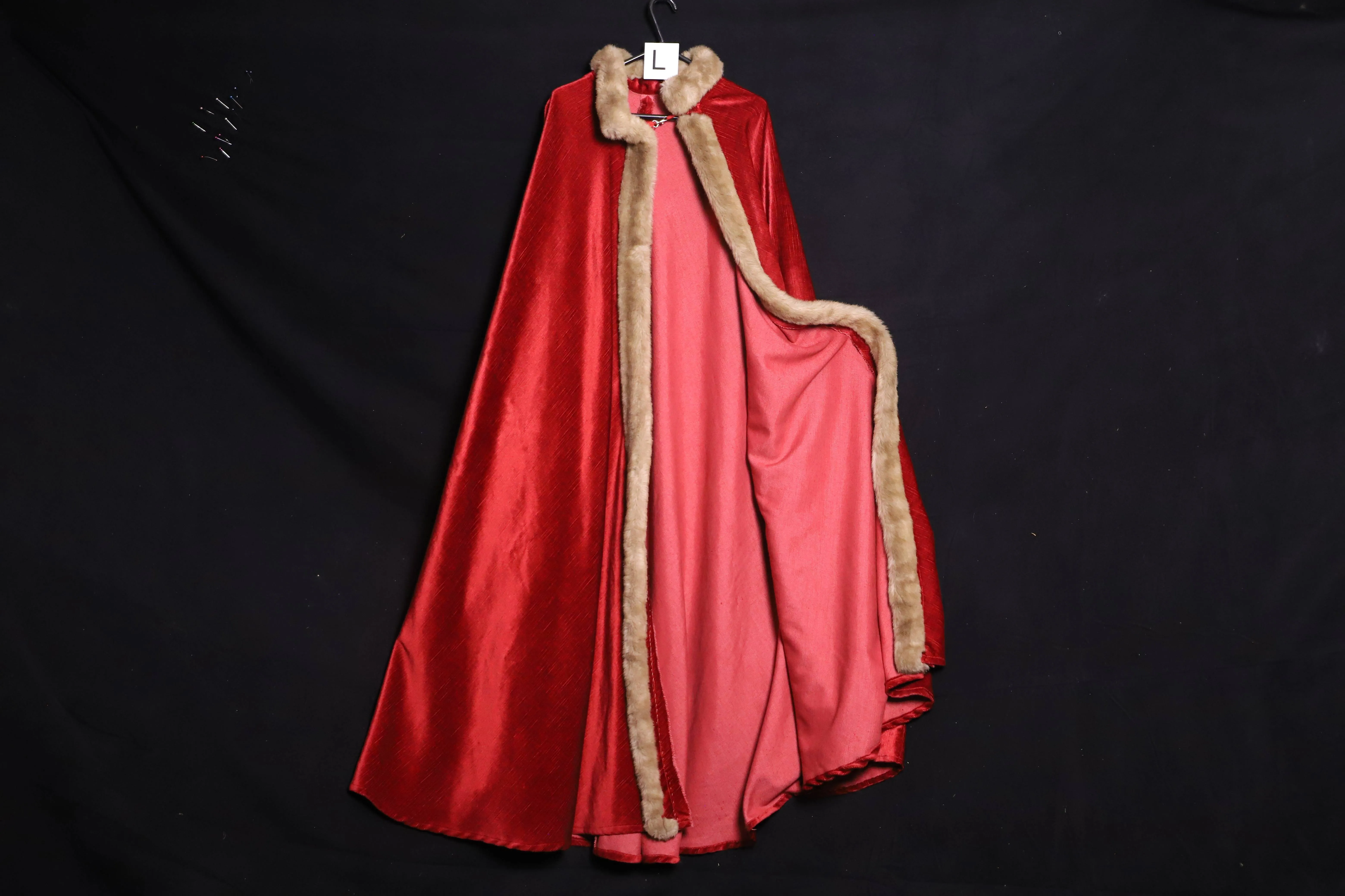 Test Umhang L, rot-beige (L0429)